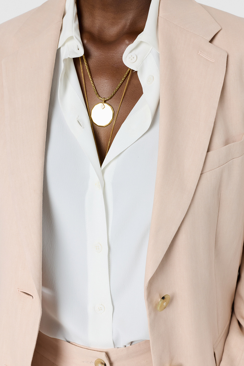 TAZIA - Жакет из смесового льна в пудрово-розовом оттенке