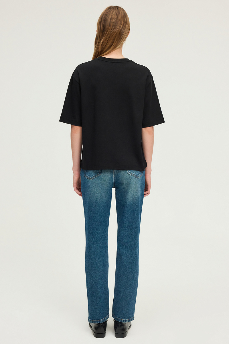 HEVA - Футболка из 100% хлопка с круглым вырезом