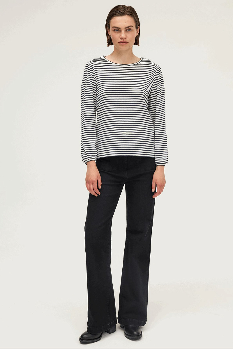 HELIA - Свободный лонгслив в полоску