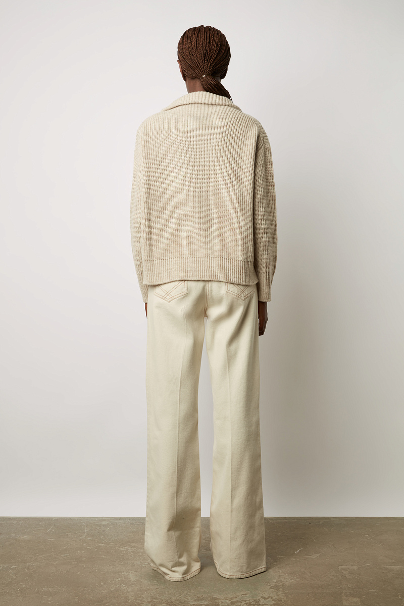 LORCA - Вязаный пуловер с воротником-стойкой на молнии