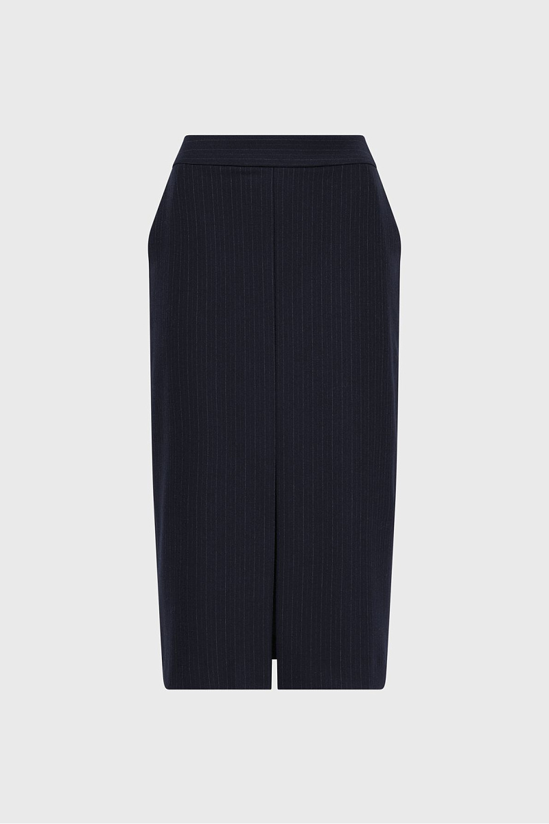 BRIGITTE - Прямая юбка-миди в полоску