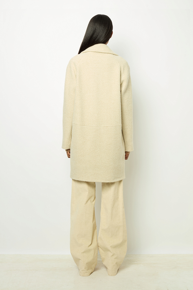 LEONETTE - Свободное пальто с принтом "елочка"