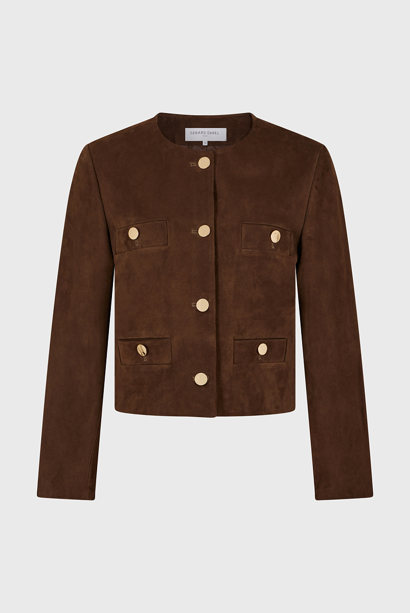 BELINA - Куртка без воротника из замши