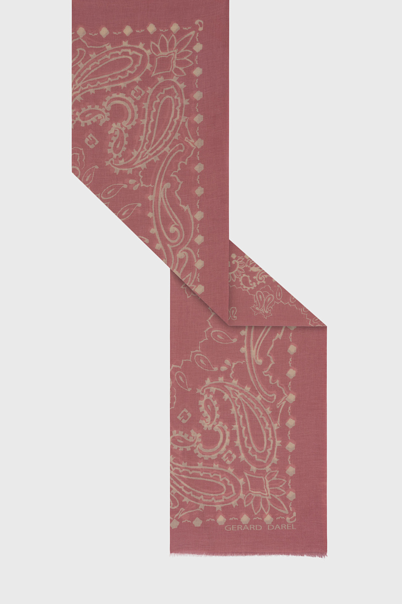 DORINE - Розовый шарф из хлопка с принтом