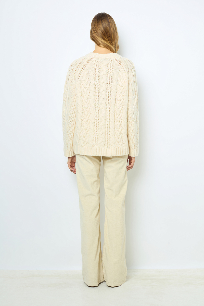 JEMINA - Свитер ажурной вязки в цвете экрю