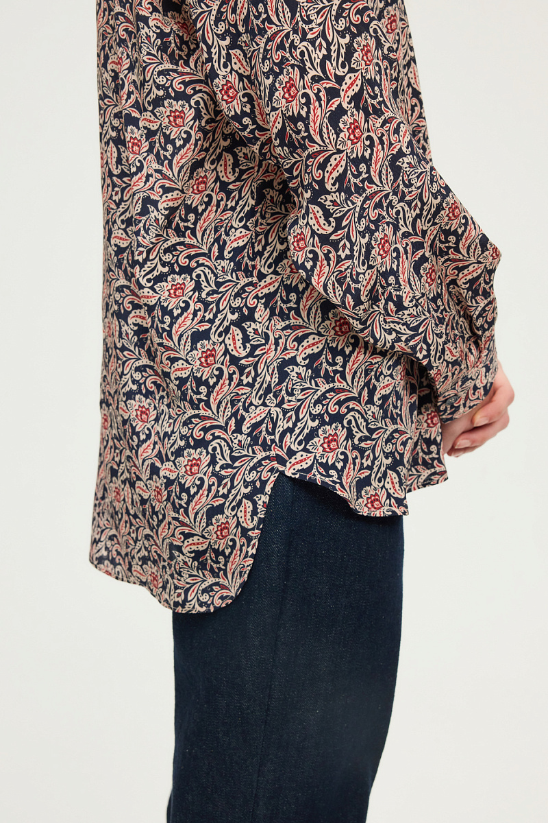 ALHENA - Блуза из 100% вискозы с растительным принтом