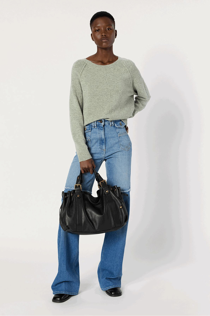 ELISA - Джемпер прямого кроя с меланжевым эффектом