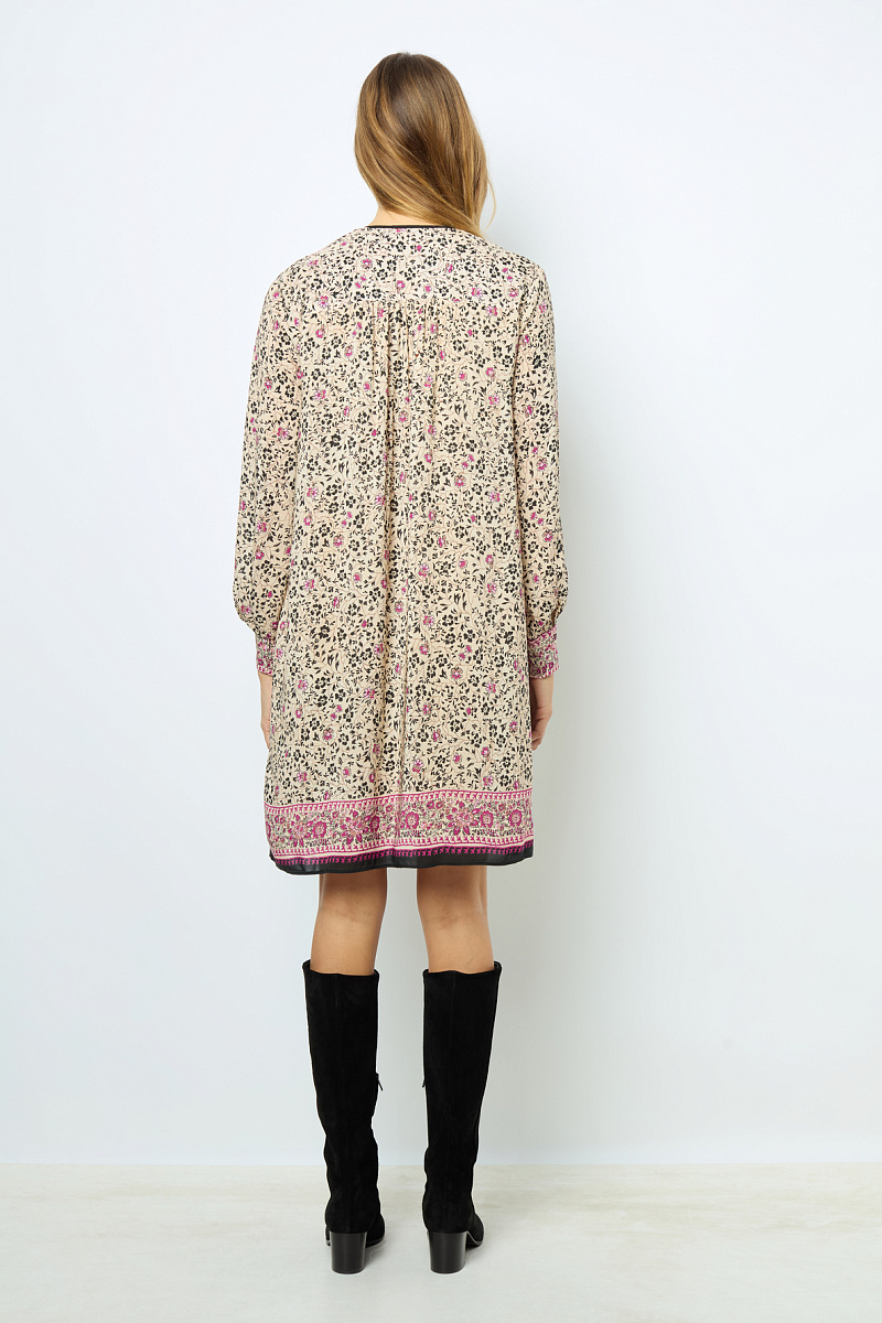 SALINE - Платье прямого кроя с принтом и V-образным вырезом