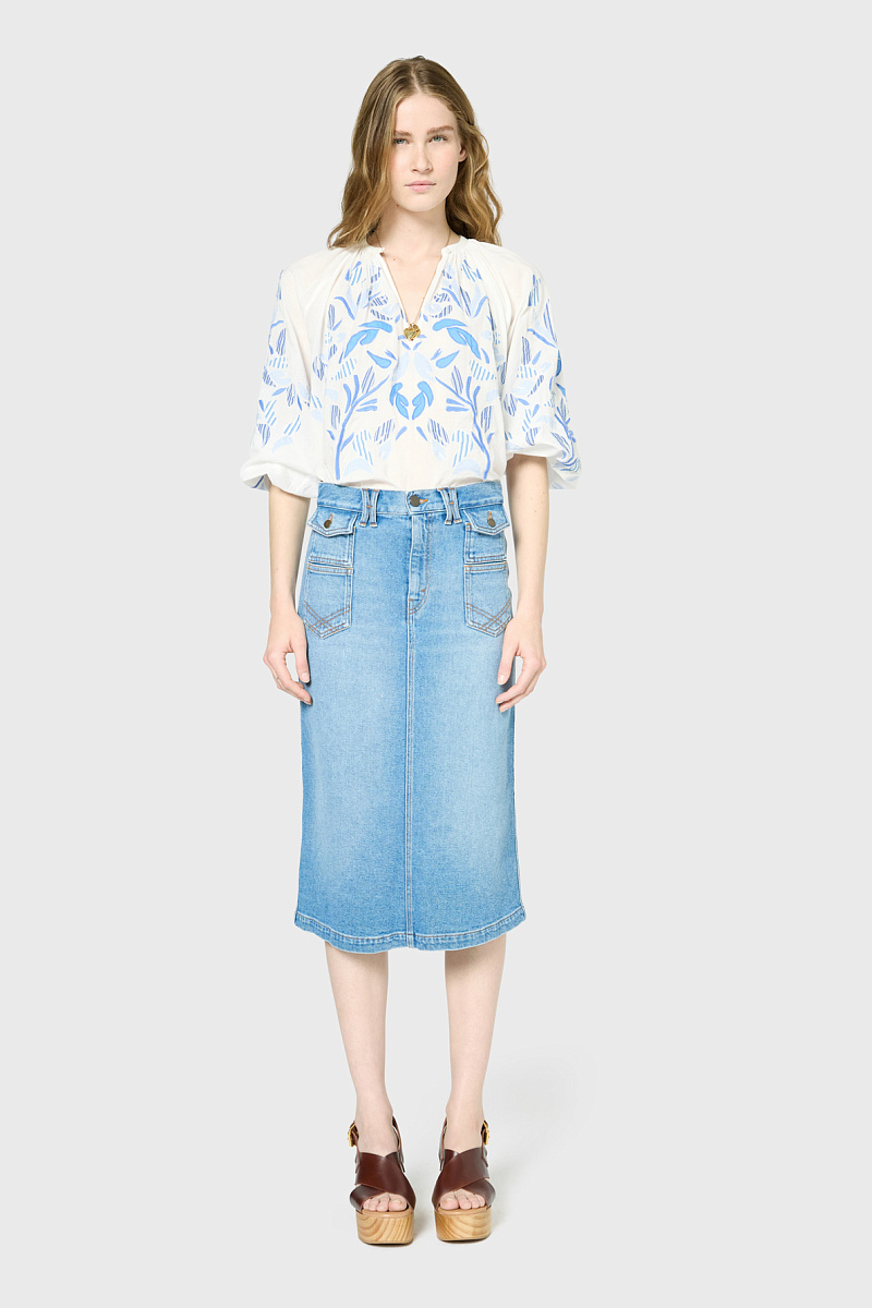 EMMA - Джинсовая юбка-миди