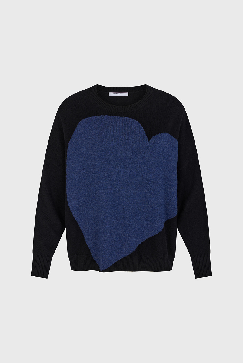 JORDANE - Джемпер с принтом в виде сердца из шерсти