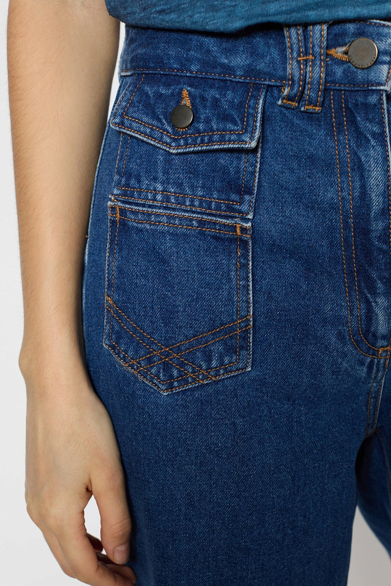 ANNA - Джинсы-клеш с высокой посадкой