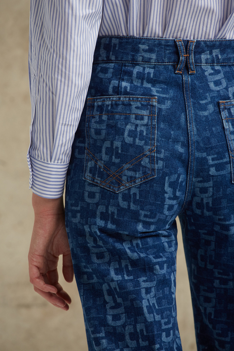 ANNA - Джинсы с монограммой "GD" в стиле 1970-х