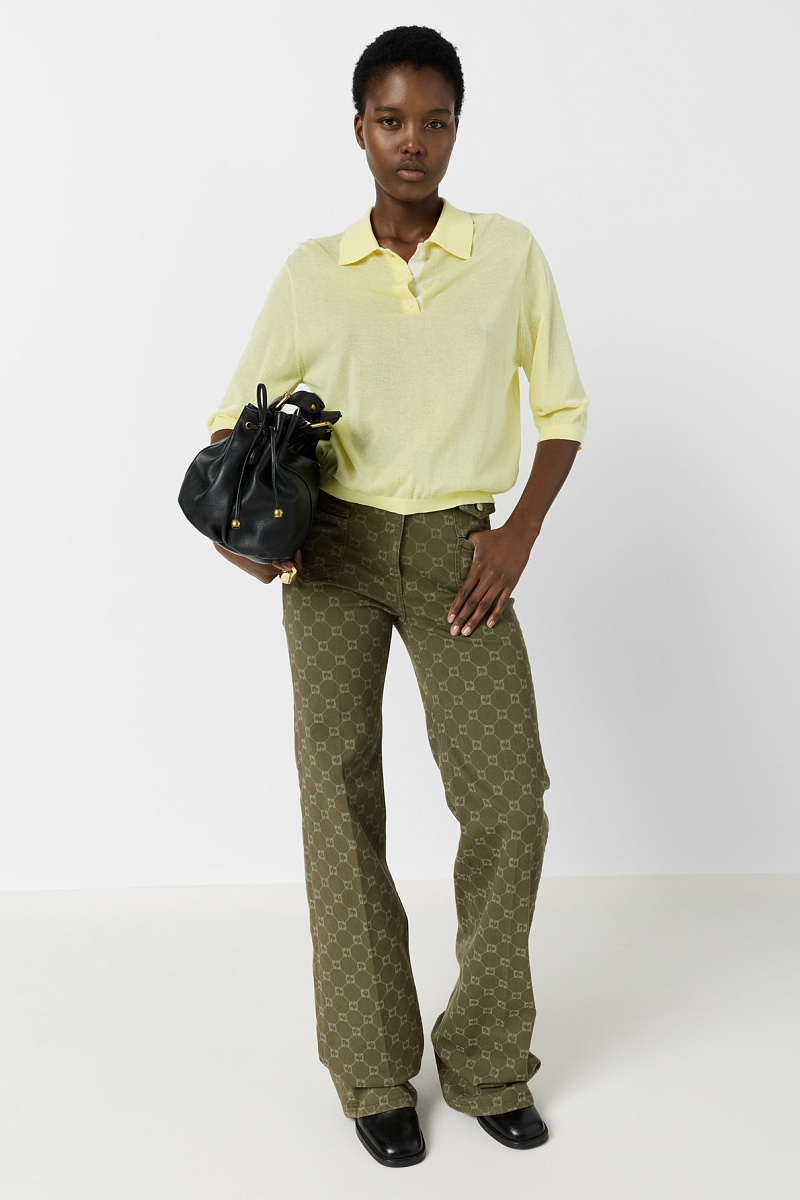 LAIKA - Желтая тонкая рубашка-поло из трикотажа