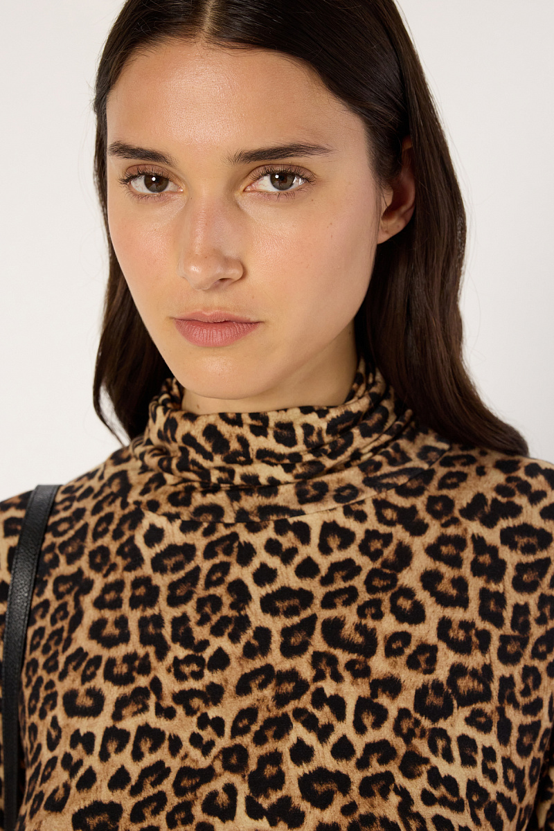 HELENE - Водолазка с леопардовым принтом