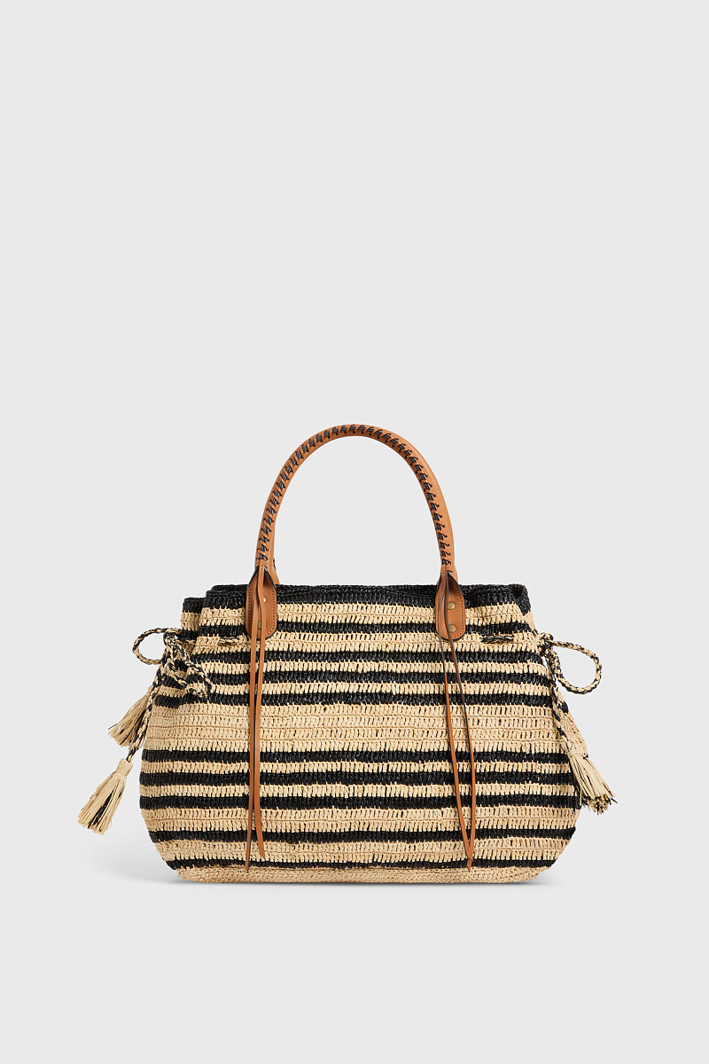 24GD RAPHIA - Сумка из рафии в полоску