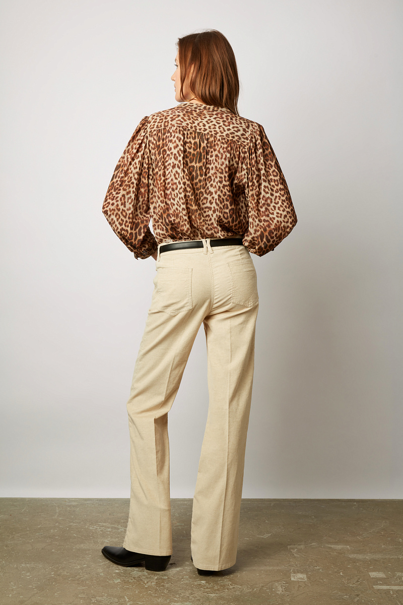 NARIN - Блуза с леопардовым принтом из мягкой ткани