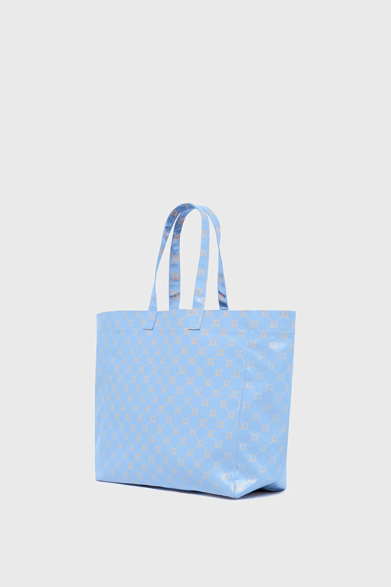 LOLA - Голубая холщовая сумка с монограммой