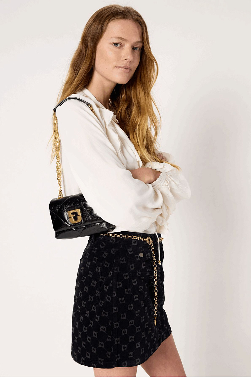 IMMA - Бархатная мини-юбка с монограммой IMMA - Бархатная мини-юбка с монограммой