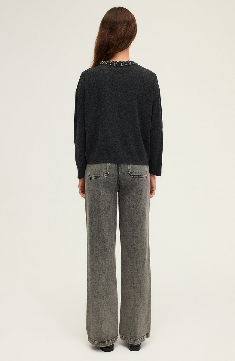 EDIA - Джемпер из 100% шерсти со стразами