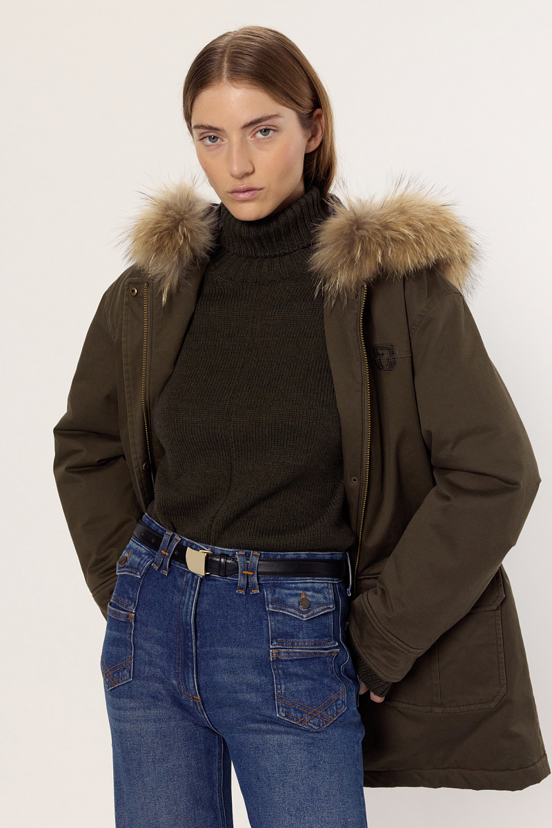 MINA - Парка с капюшоном с меховой отделкой