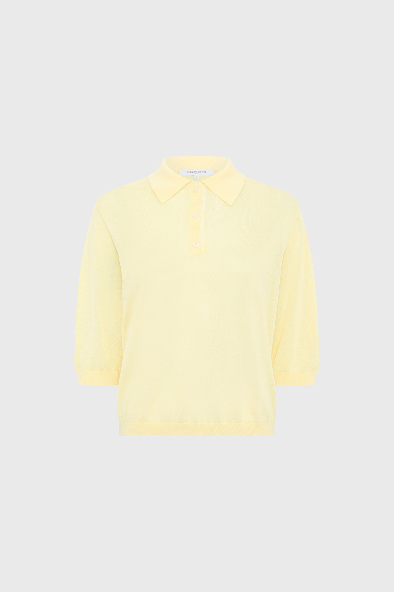 LAIKA - Желтая тонкая рубашка-поло из трикотажа