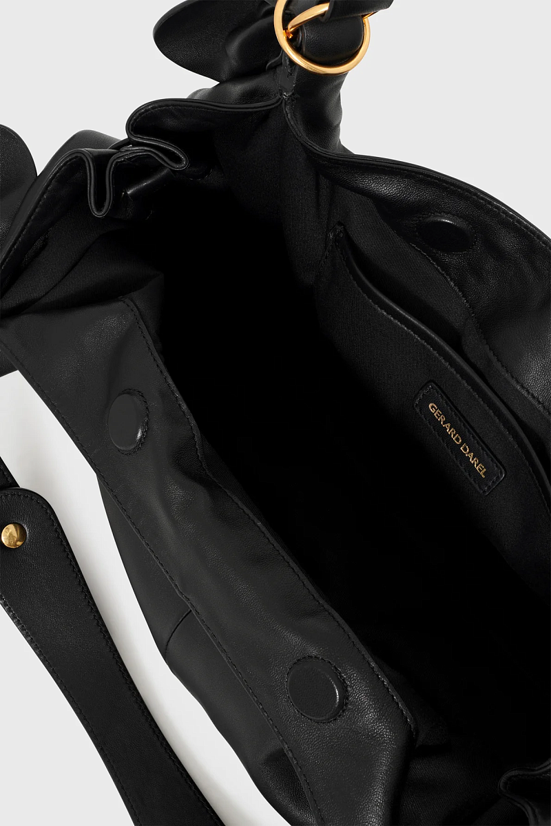 LE MINI KATE - Кожаная мягкая сумка с драпировкой