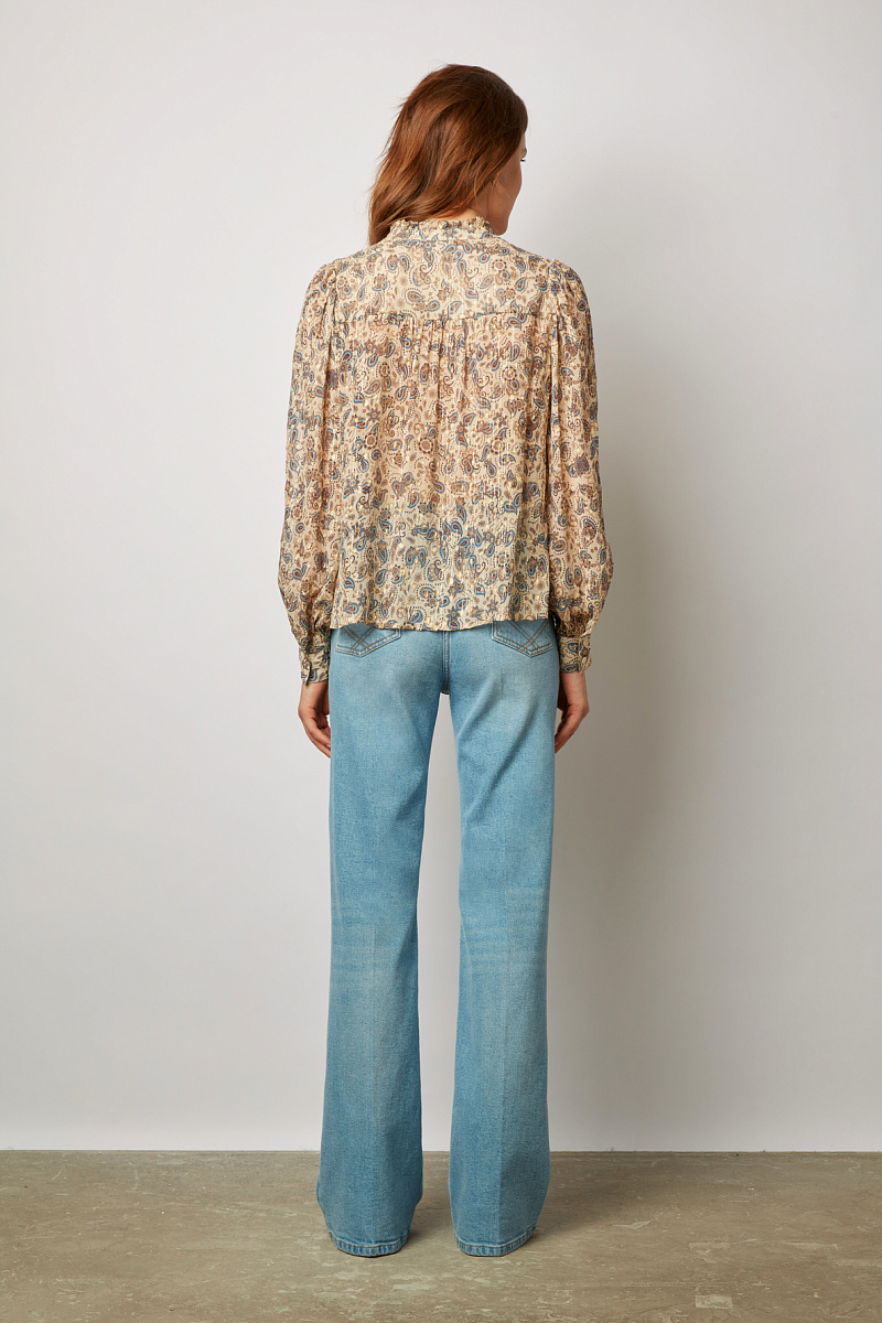 CLARISSE - Блуза с принтом пейсли и люрексом