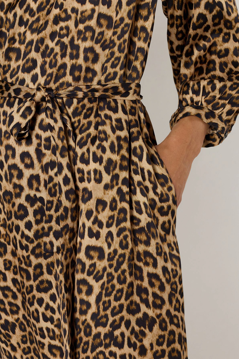 LILOUX - Платье из 100% вискозы с леопардовым принтом LILOUX - Платье из 100% вискозы с леопардовым принтом