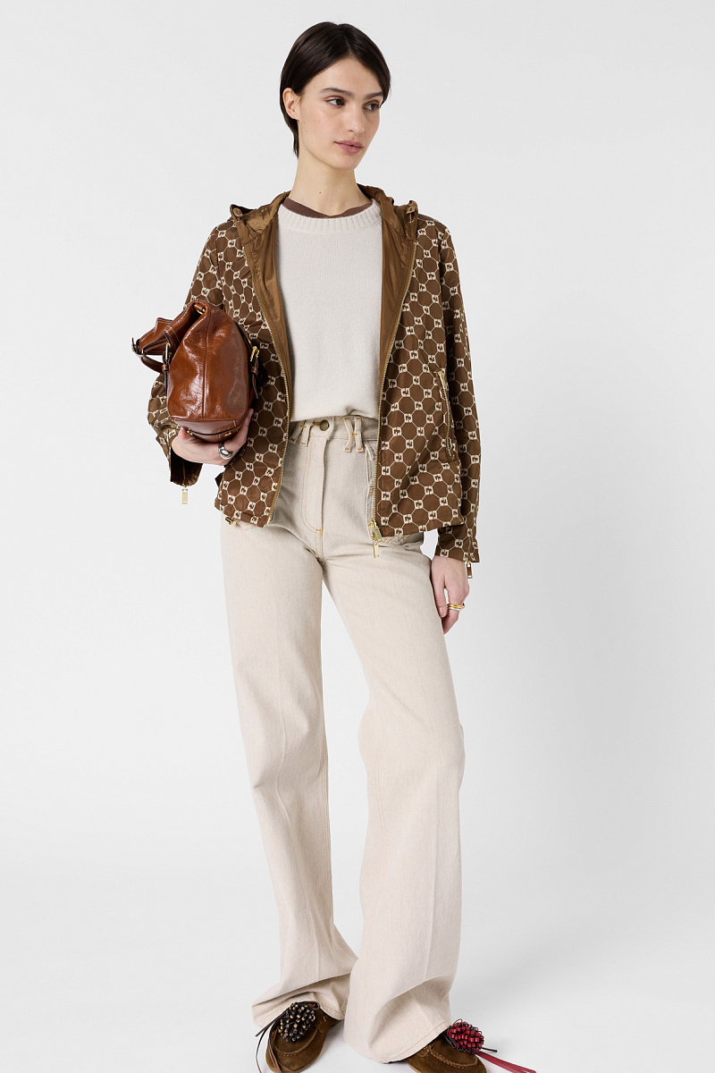 JULINE - Двусторонняя бежевая куртка с монограммой