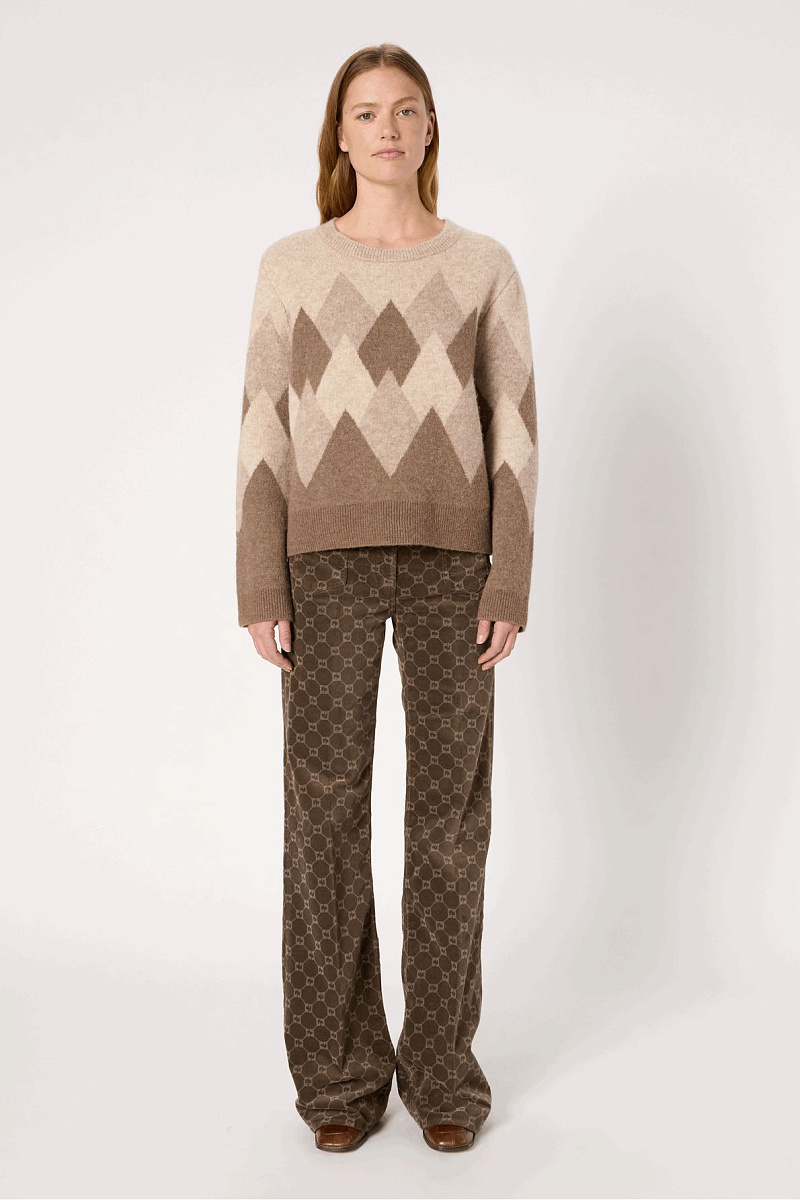 EVELYNE - Джемпер из шерсти с геометрическими узорами