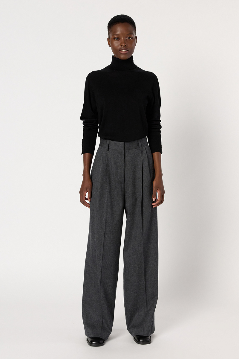 CYRIELLE - Однотонные широкие брюки