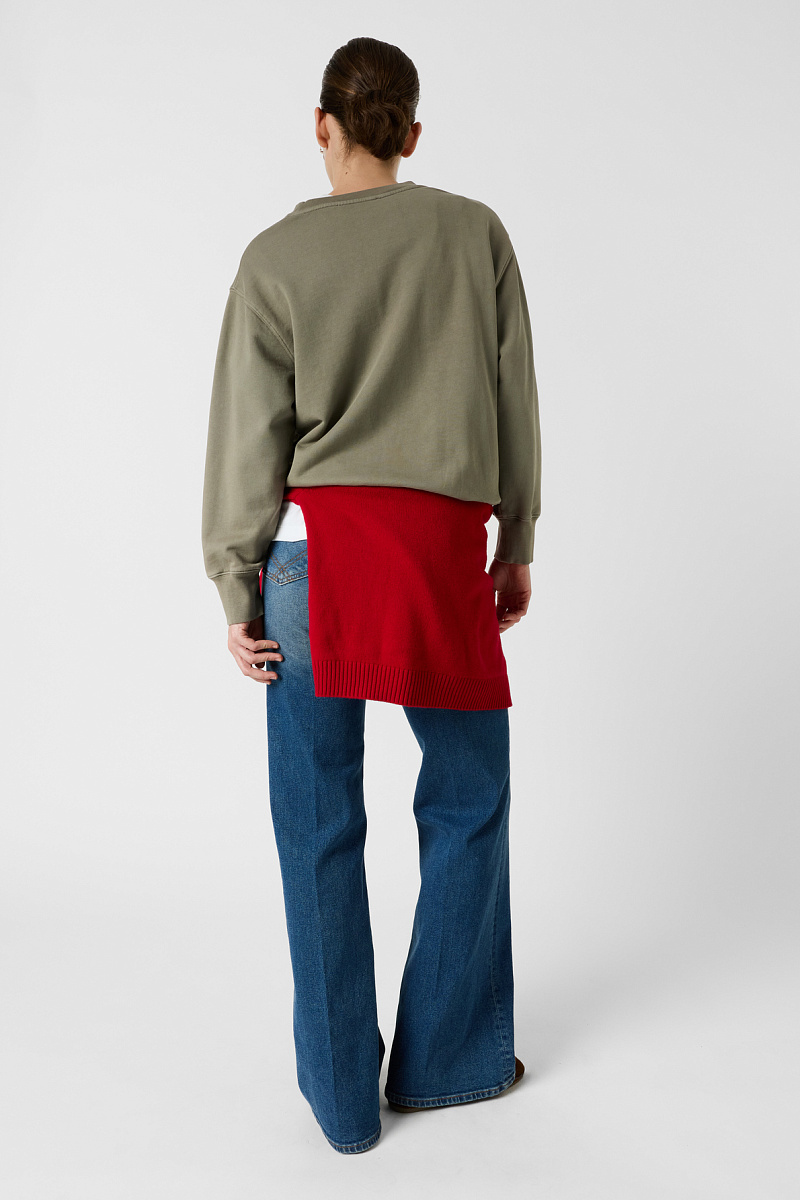 MISHA - Толстовка из хлопка в цвете хаки