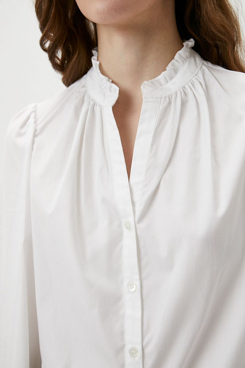 Однотонная блуза из хлопка