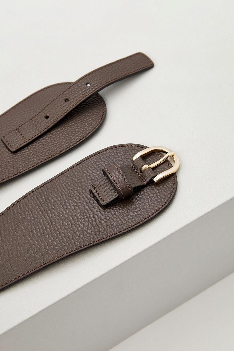 Широкий ремень из кожи