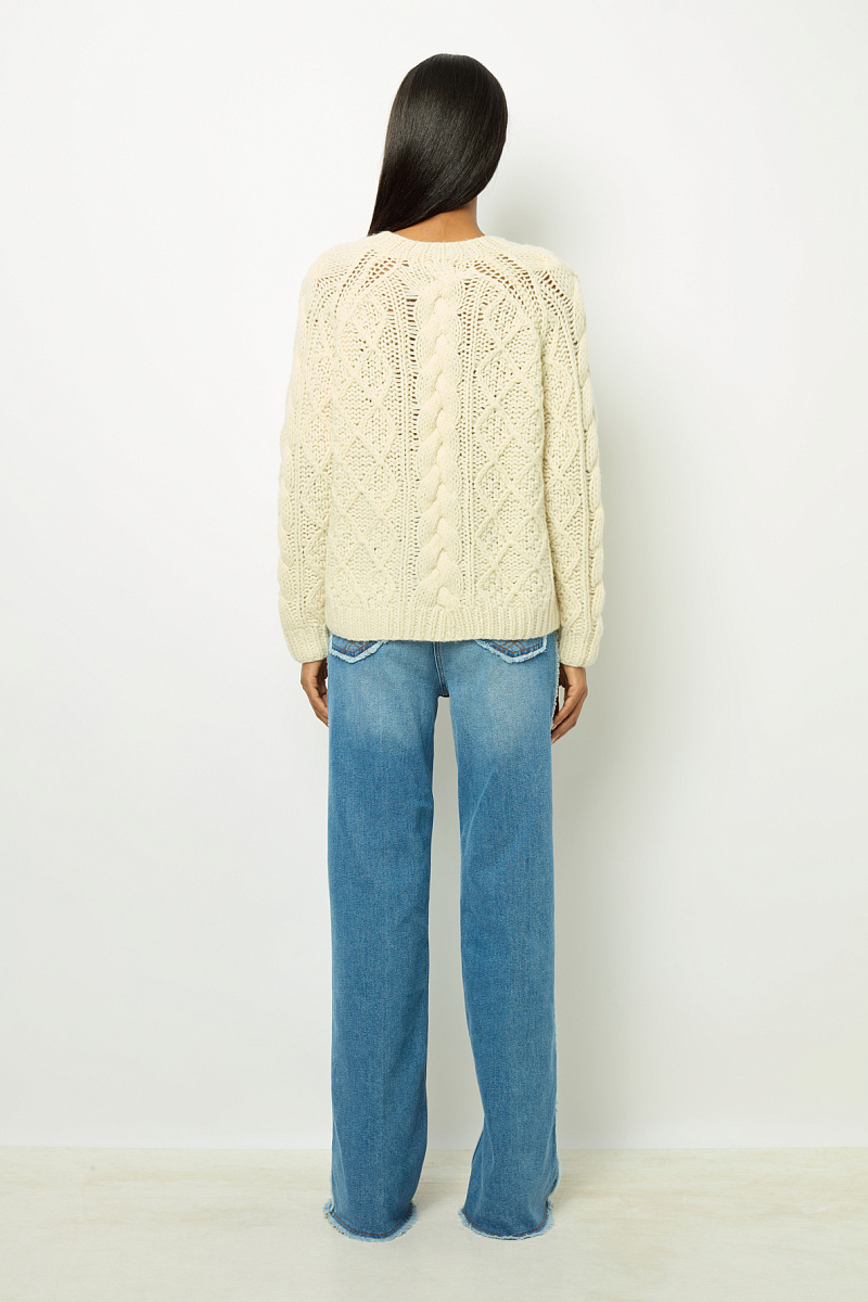 JORDANA - Свитер ажурной вязки в цвете экрю