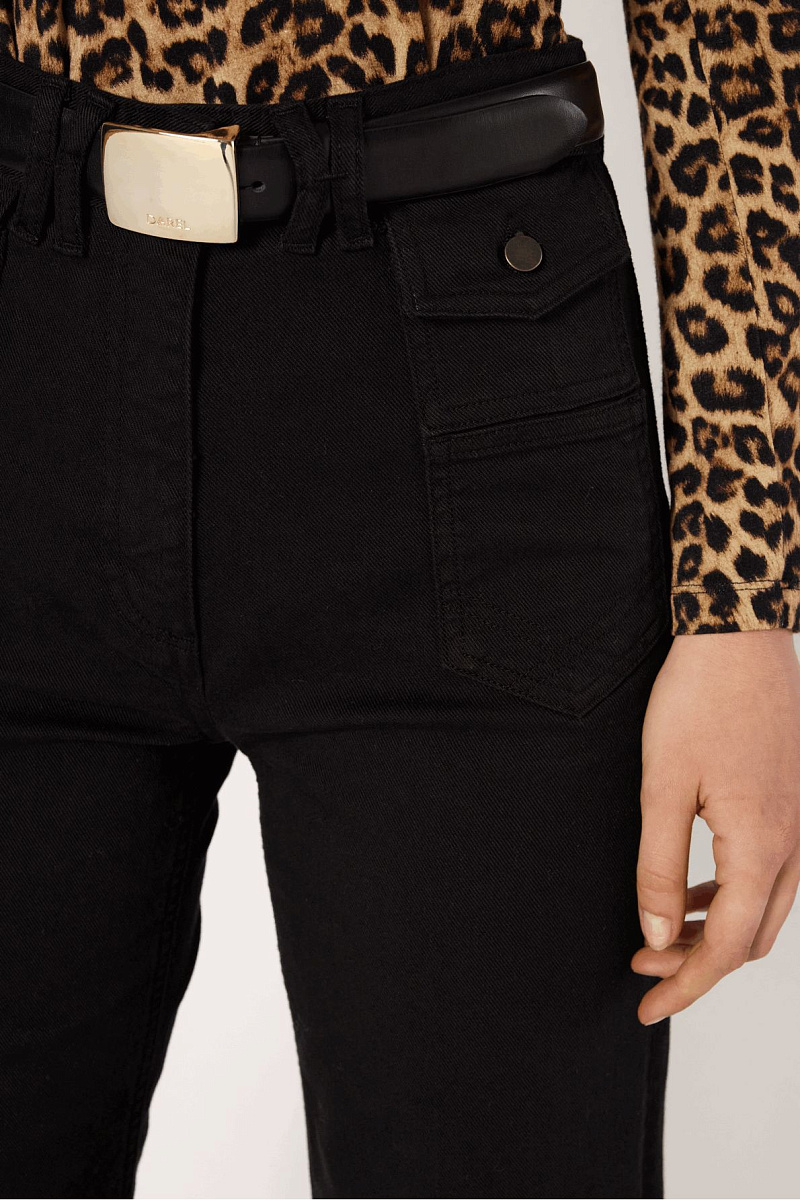 ANNA - Расклешенные черные джинсы