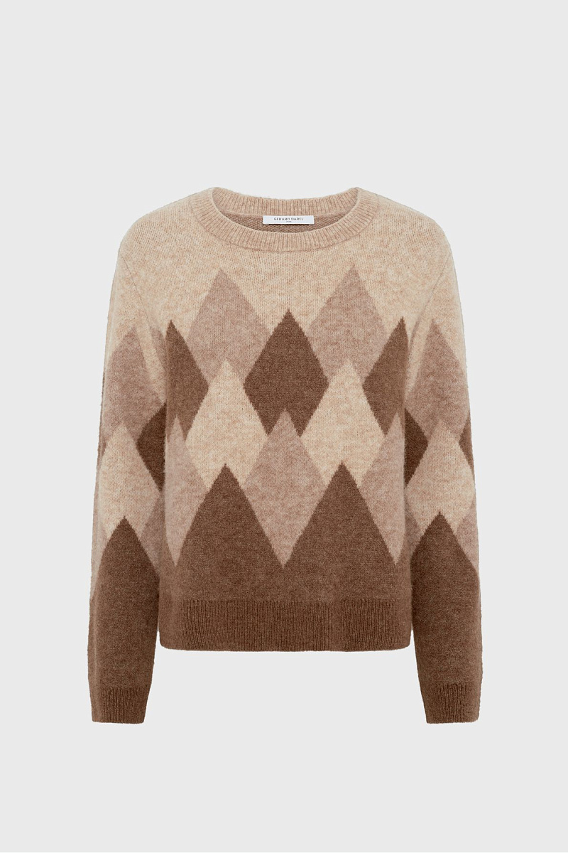 EVELYNE - Джемпер из шерсти с геометрическими узорами