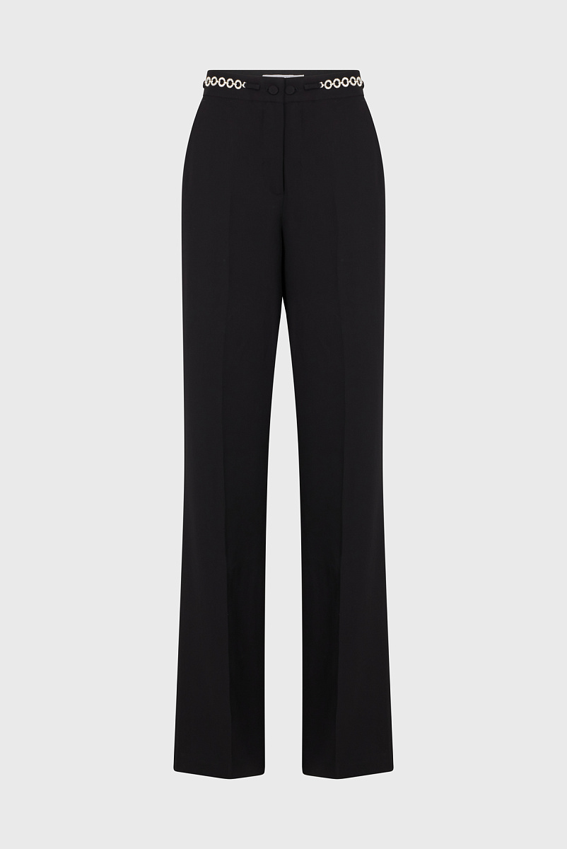 NUALA - Брюки широкого кроя со стразами