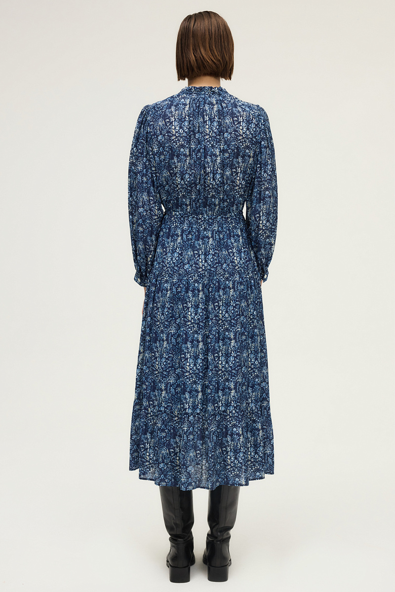 LIAN - Длинное платье с растительным принтом