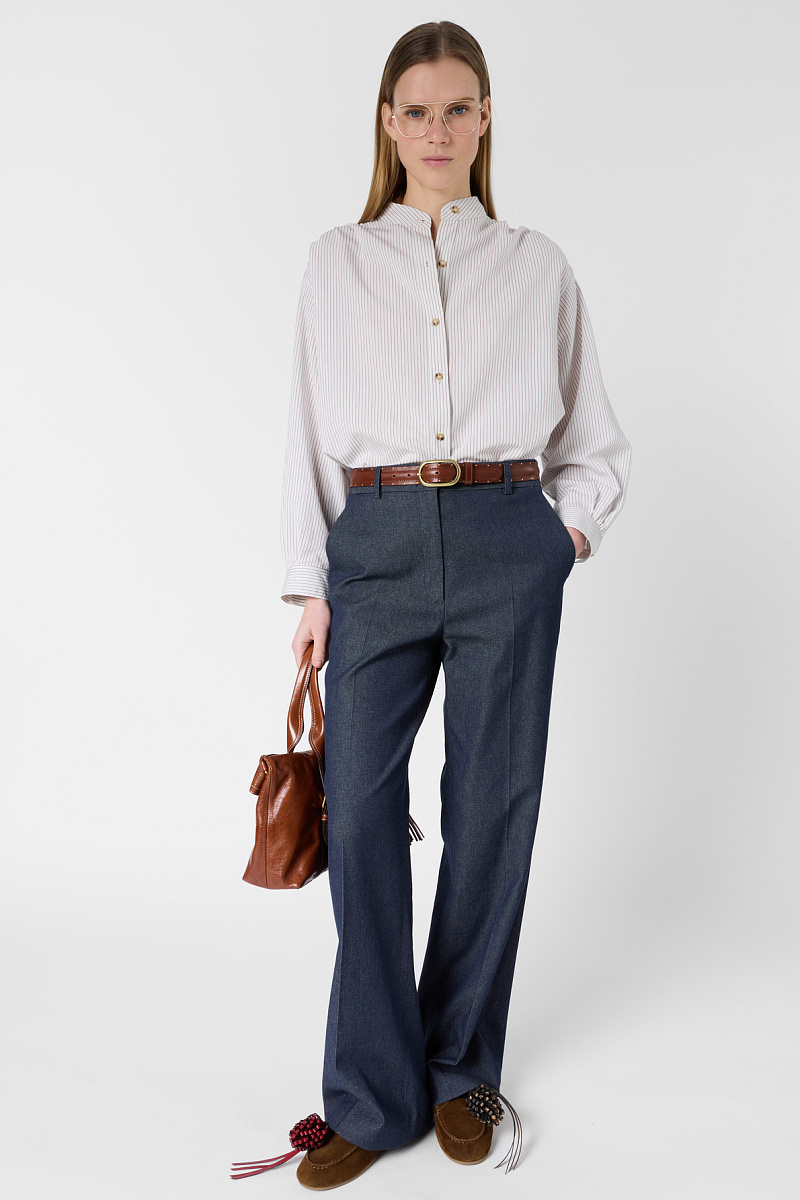 AMORA - Брюки расклешенного кроя со стрелками