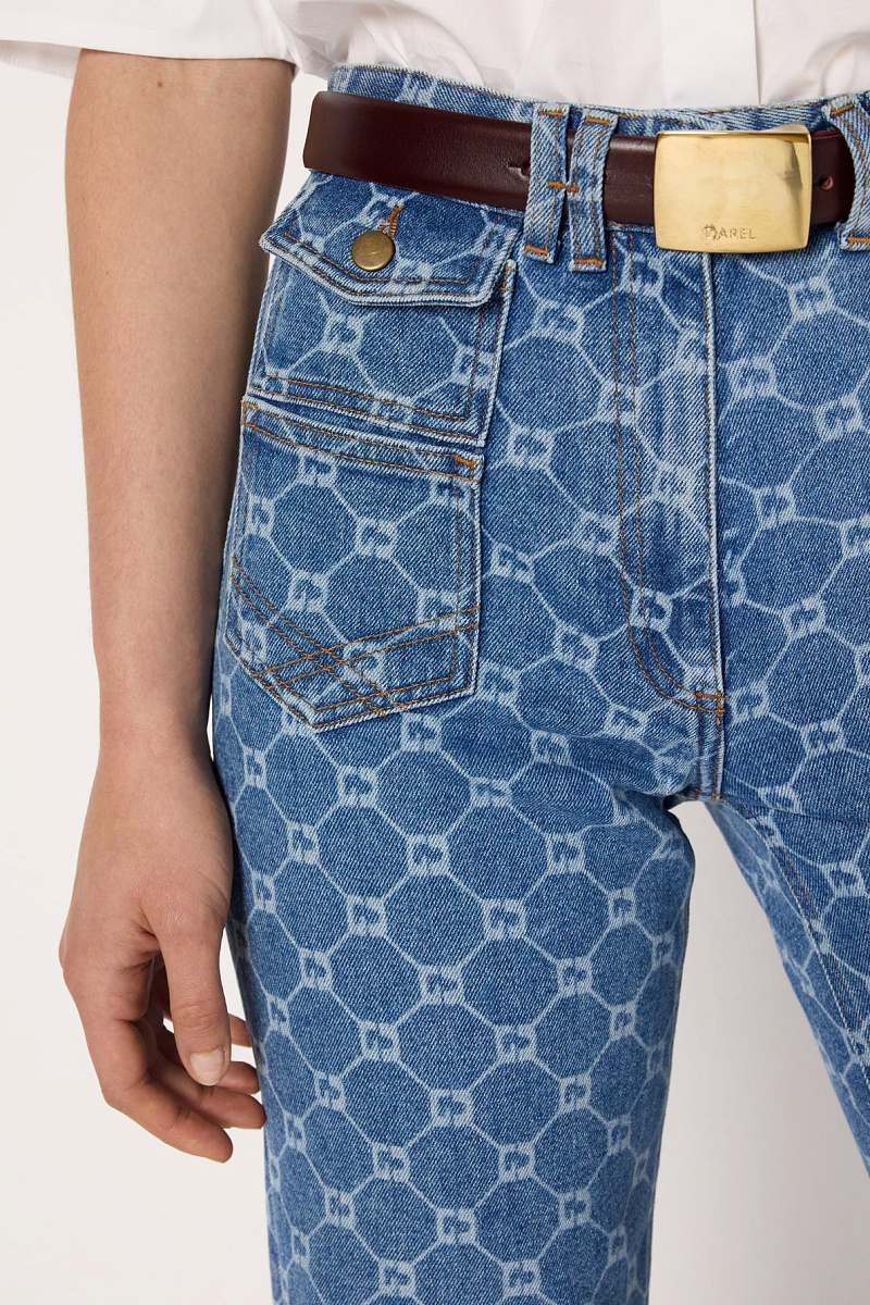 ANNA - Расклешенные джинсы с монограммой