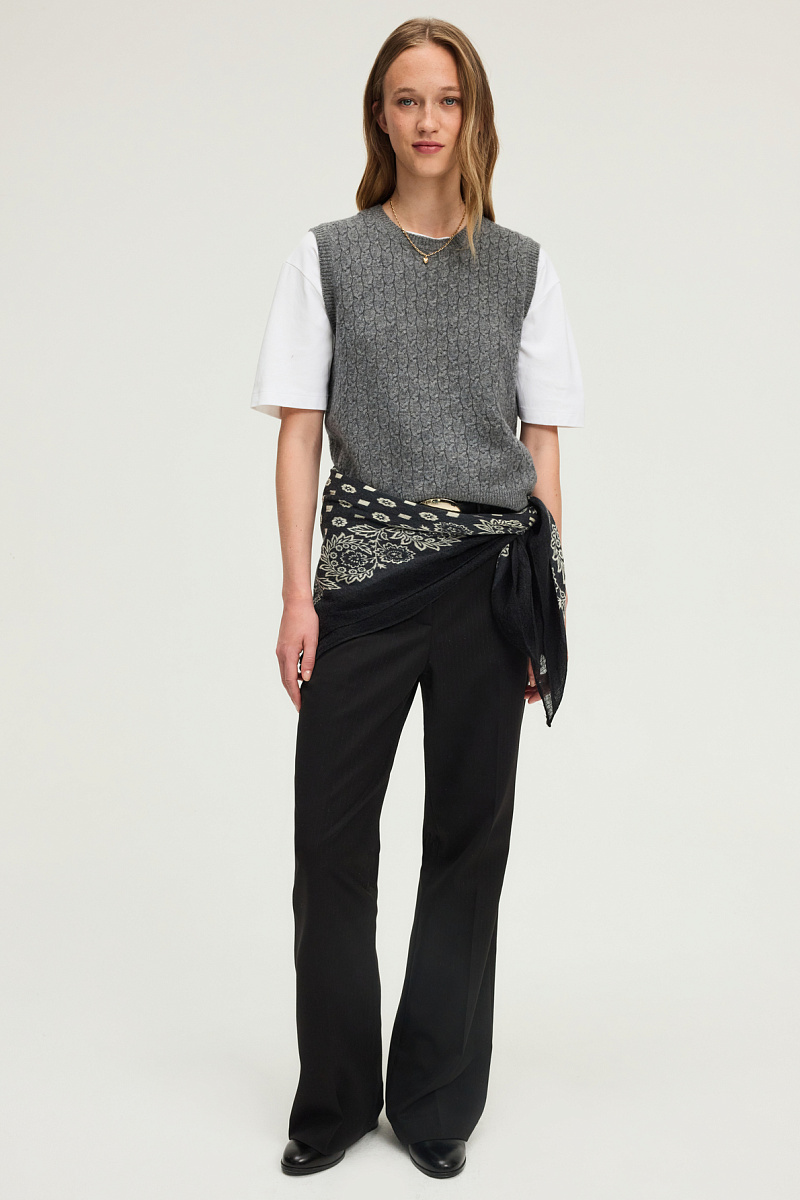 ELWINNA - Шерстяной жилет косой вязки