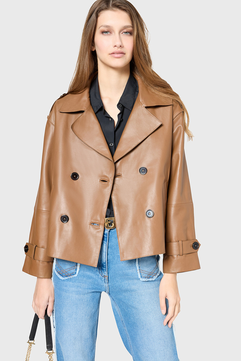 RACHEL - Двубортная кожаная куртка RACHEL - Двубортная кожаная куртка