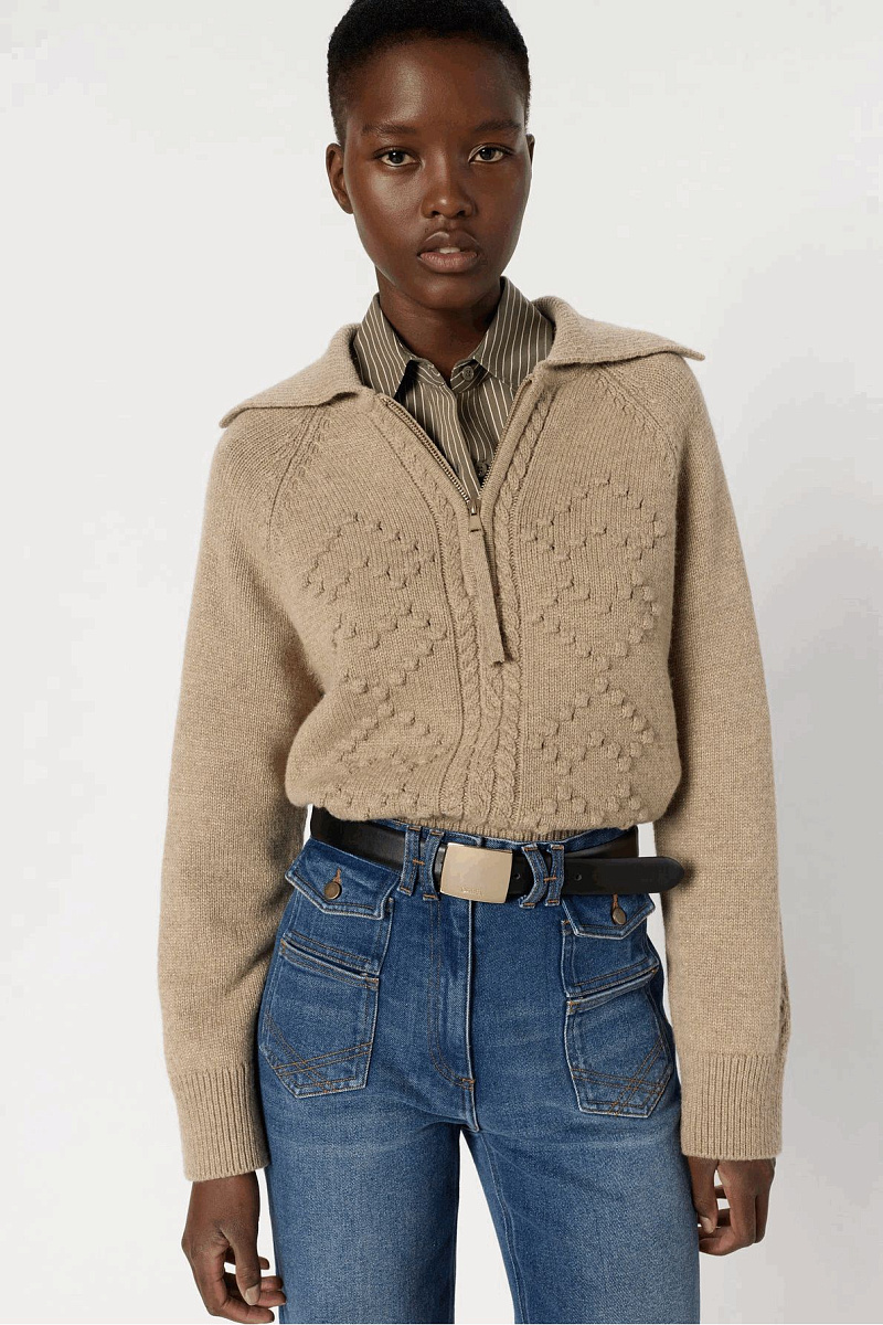 EDENA - Джемпер с молнией на воротнике