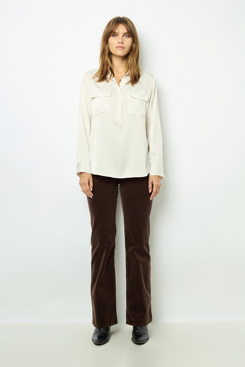 BRIGITTE - Однотонная блуза из сатина