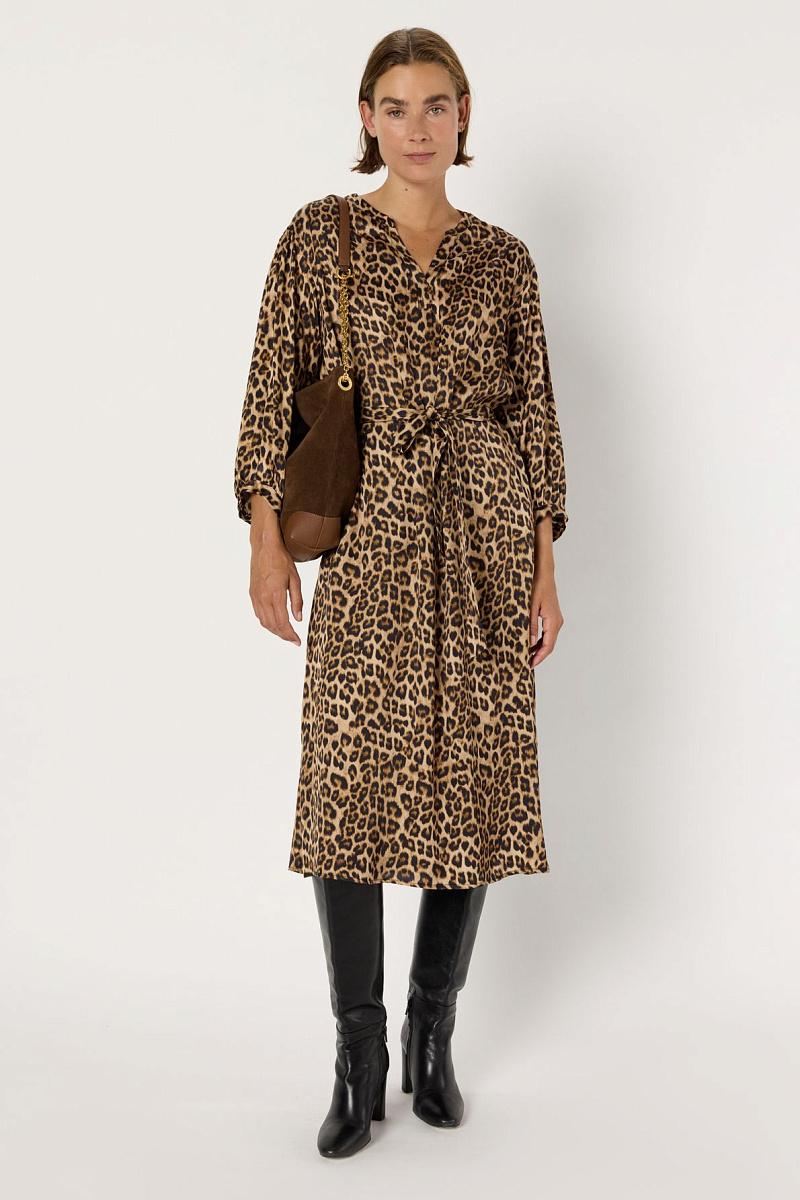 LILOUX - Платье из 100% вискозы с леопардовым принтом