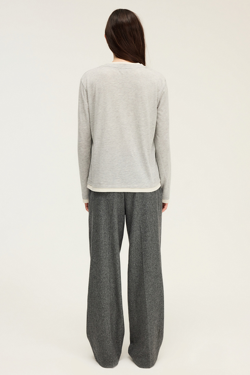 HALIMA - Джемпер с двойными контрастными краями