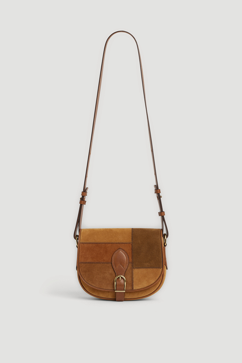 LUCIE - сумка-седло из замши в стиле пэчворк