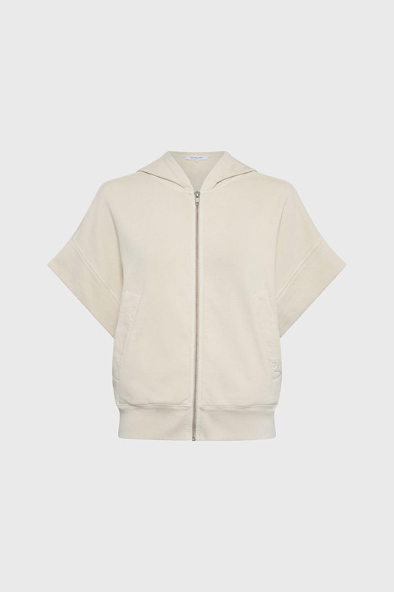 MILENE - Жилет-худи на молнии с капюшоном в цвете экрю