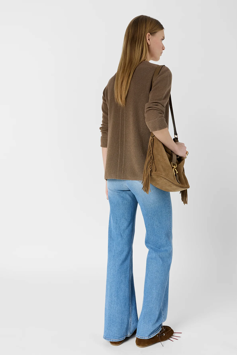 LORINA - Коричневый вязаный кардиган